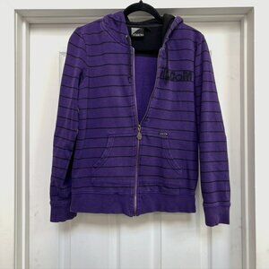 Volcom Boys full zip hoodie - Purple w/stripes_Size Medium_See Description